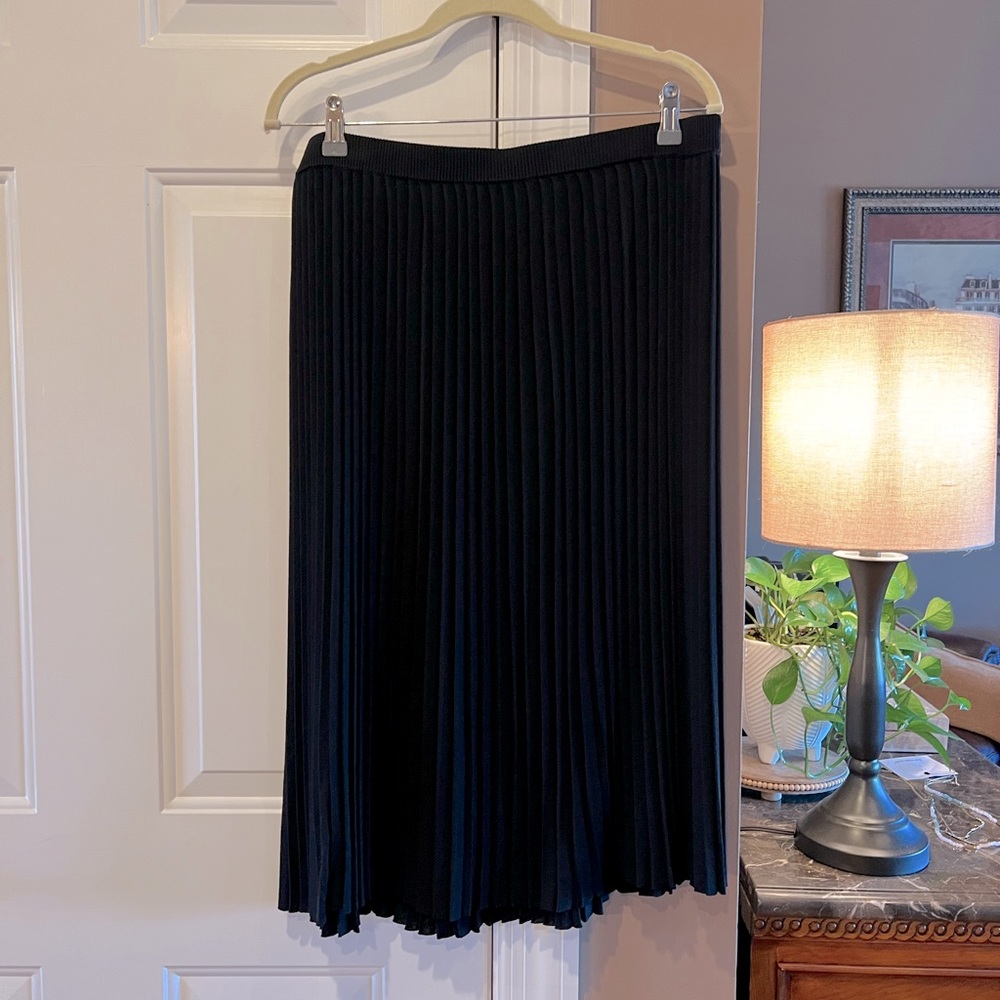 NWT T TAHARI Accordion Pleated Skirt Size Large